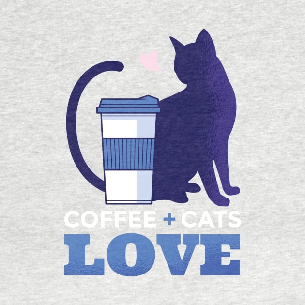 Coffee Plus Cats Is Love Graphic Tee by vexeltees